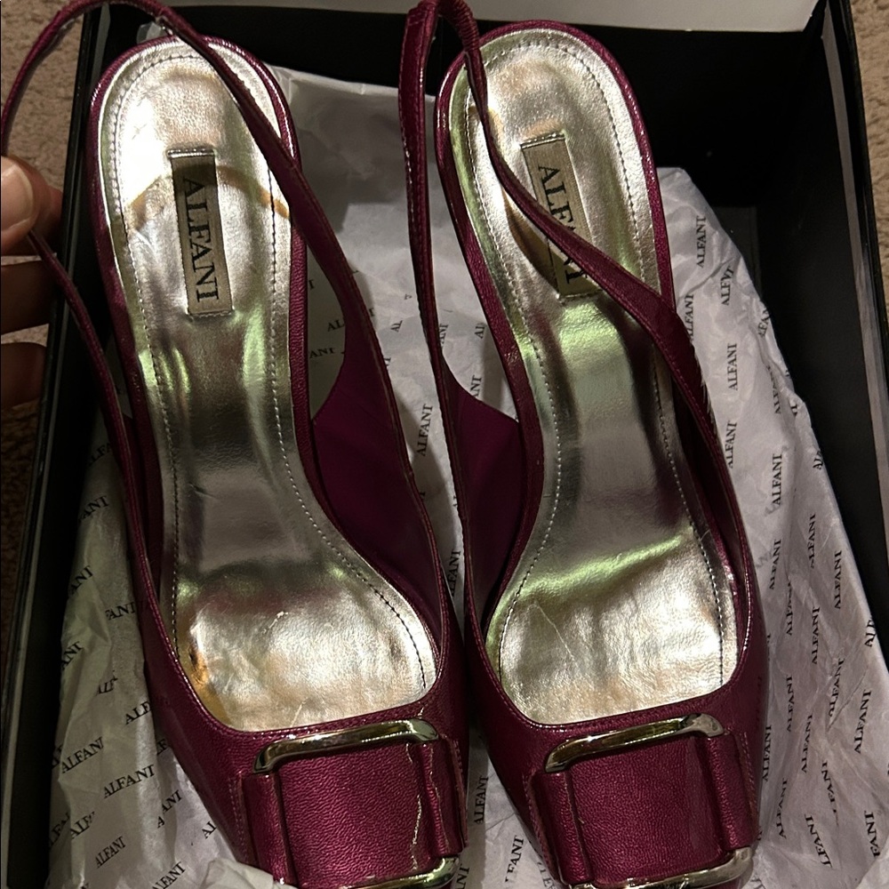 Alfani Women's Magenta Slingback Heels